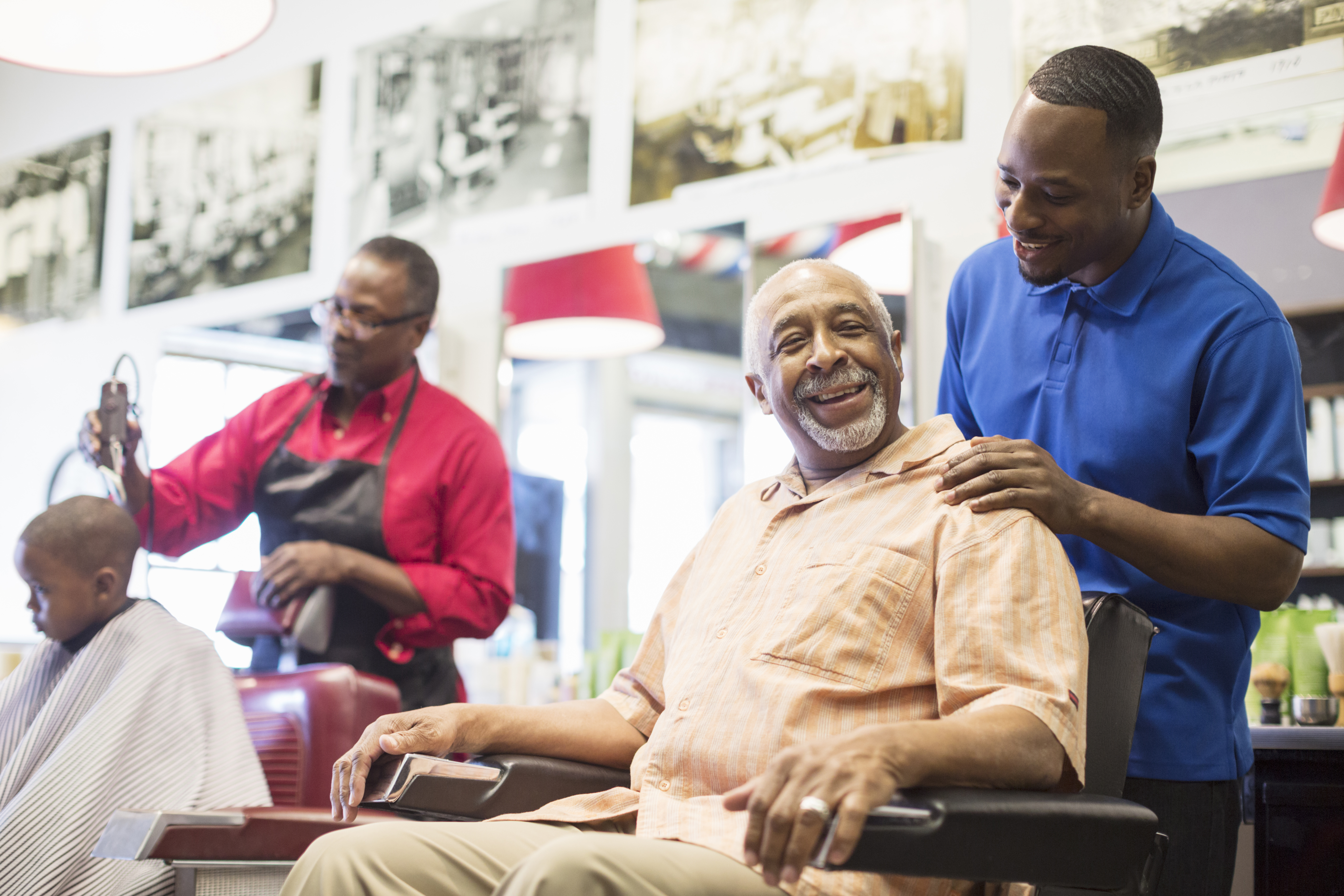 Black Males of all ages in Barbershop