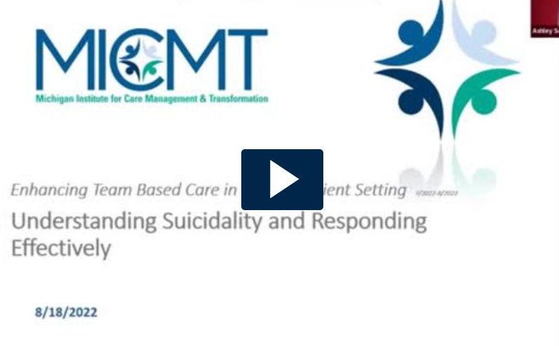 Screenshot of Understanding Suicidality and Responding Effectively
