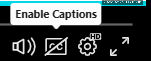 Screenshot showing captions off.