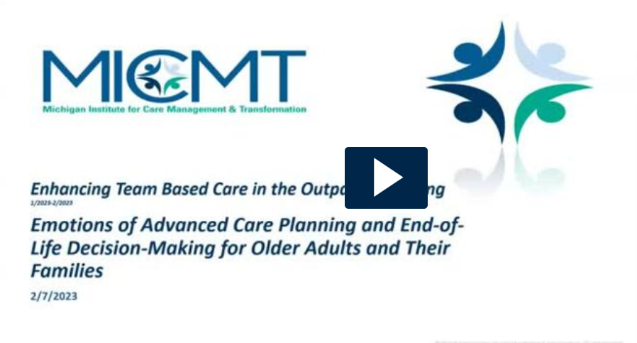 Screenshot of Emotions of Advanced Care Planning and End-of-Life Decision-Making for Older Adults and Their Families