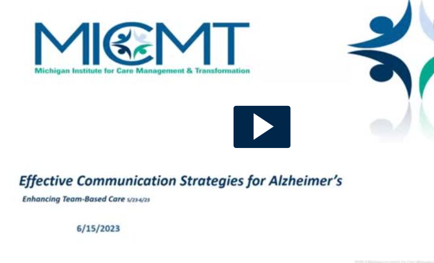 Screenshot of Effective Communication Strategies for Alzheimer's