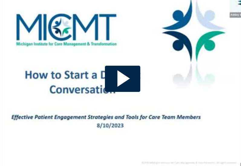 Watch Patient Engagement - How to Start a Difficult Conversation