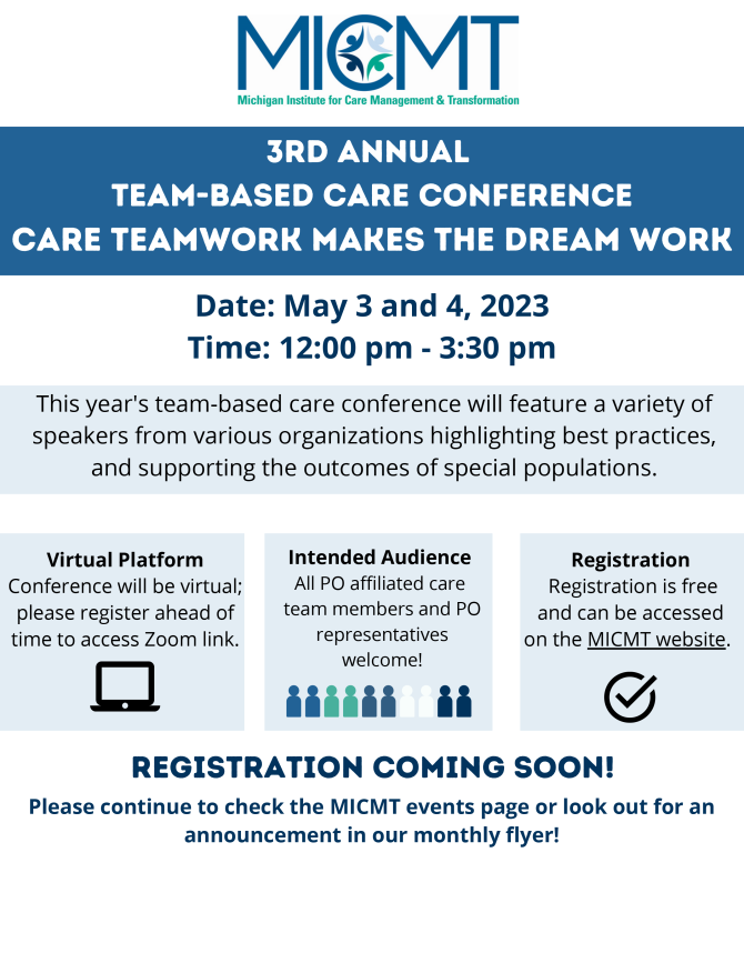 MICMT Care Teamwork Makes the Dream Work Flyer