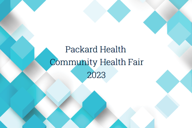 Packard Community Health Fair Title Page
